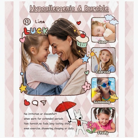 Dainty Hypoallergenic Earrings—14 Sets - Picture 3 of 5